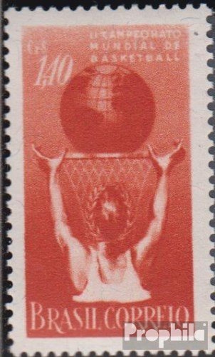 Brazil 865 (complete.issue.) 1954 WM Basketball (Stamps for collectors) Ball games without soccer