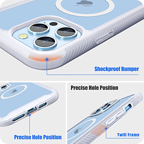 Full Body Protection Case for iPhone 13 Pro Max -with Built in Screen Protector & Support Magnetic Mag Safe Case Clear & 360 Double Sided Hard Protective Phone Cover para 13 Pro Max for Men / Women - Image 5