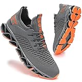 Men's Running Shoes Tennis Walking Fashion Sneakers Breathable Non Slip Gym Sports Work Trainers Zapatos de Hombre Grey
