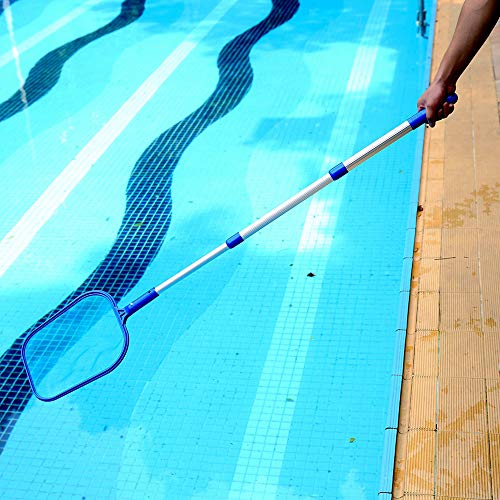 Rede de limpeza de piscina, Romacci Rede de limpeza de piscina deixa ancinho Skimmer de malha fina c