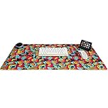 CREATE WORK PLAY Desk Mats – The Most Epic Design Desk Pad You Will Ever Put Your Keyboard and Mouse On – Neon Collection Desk Mats for Gaming, Work or Home Office (Splashy Arcade)