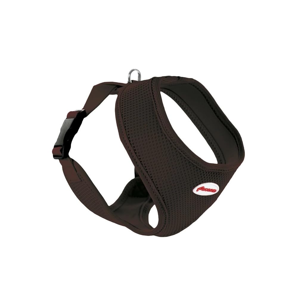 Record, Fast Dog Harness, Made of Soft, Flexible and Breathable Nylon, Metal Leash Attachment, Black, Size S