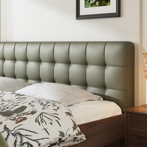 Cojín tapizado para cabecero de cama, piel sintética, respaldo de 10 cm de grosor, diseño moderno de mediados de siglo, ideal para lectura y comodidad en el dormitorio
