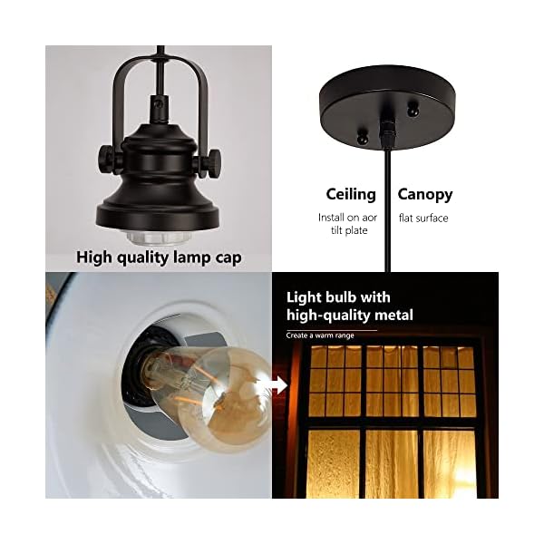 Matte black farmhouse pendant lights kitchen island2 pack rustic black hanging lighting fixturependant lighting for kitchens dinning room bedroom hallway2 packs  urban country home decor