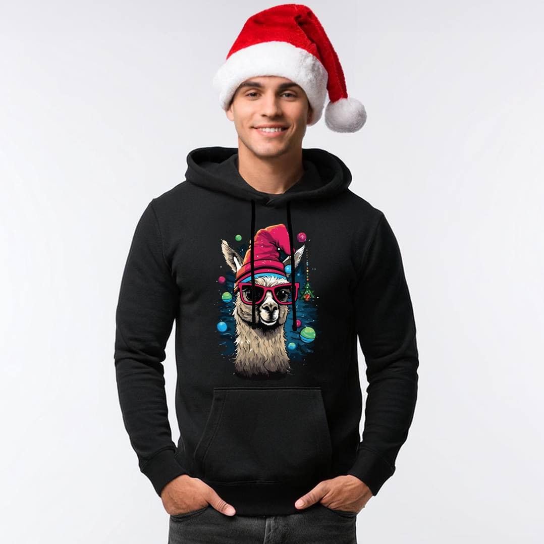 Tassenbrennerei Weihnachtspullover Cooles Weihnachts Lama - Hoodie, Pullover für Weihnachten - Herren & Damen - Alpaka Geschenk für Männer & Frauen
