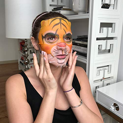 Masque Bar LB00314 Pretty Animalz Tiger Facial Sheet Mask (6 Pack) — Korean Beauty Skin Care Treatment — Antiseptic thumb #4