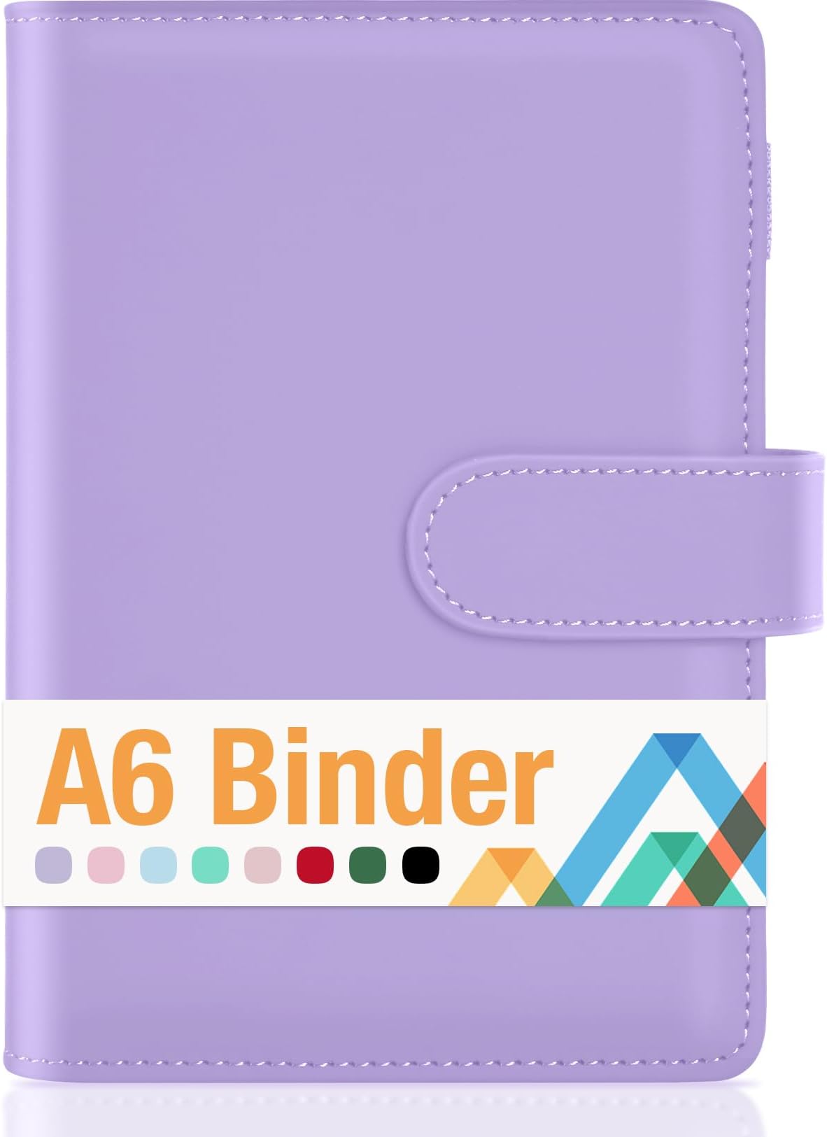 Sooez A6 Notebook Binder, 6 Ring Planner with Stylish Design, Loose Leaf Personal Organizer Binder Cover with Magnetic Buckle Closure, PU Leather Binders for Women with Macaron Colors,7.48"x5.2"