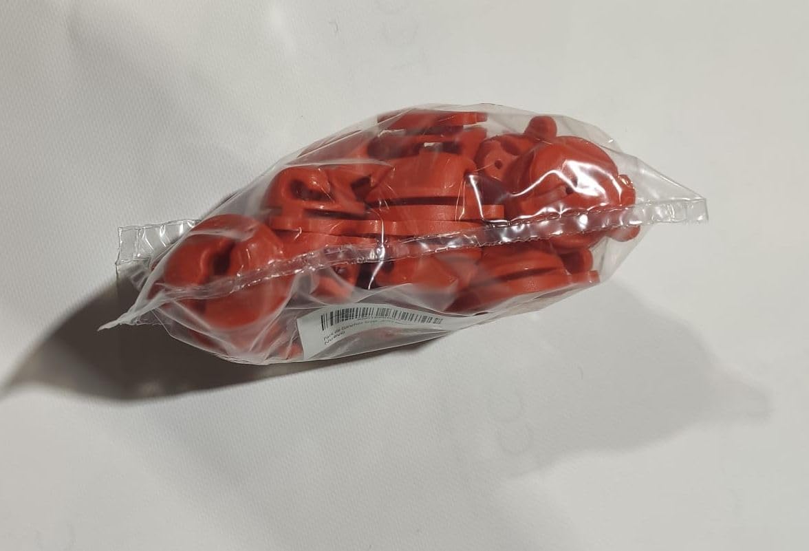 Pack de Ganchos universales antilesión para porterías de fútbol y Balonmano Color Naranja de Nylon inyectado con Tornillo autotaladrante Incluido