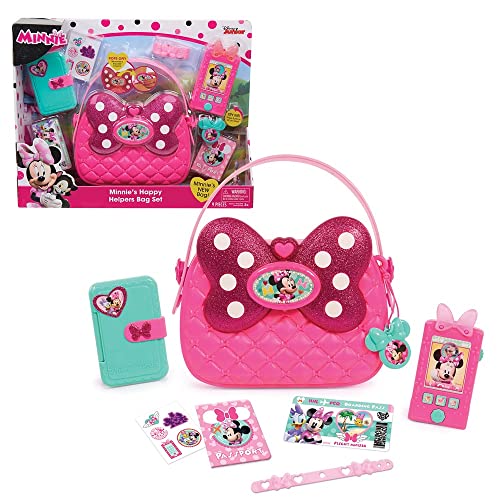 Disney Minnie, Sac Fashion, 8 Accessoires, avec Fonctions Sonores et Lumineuses, Jouet pour Enfants Dès 3 Ans, Mcn08