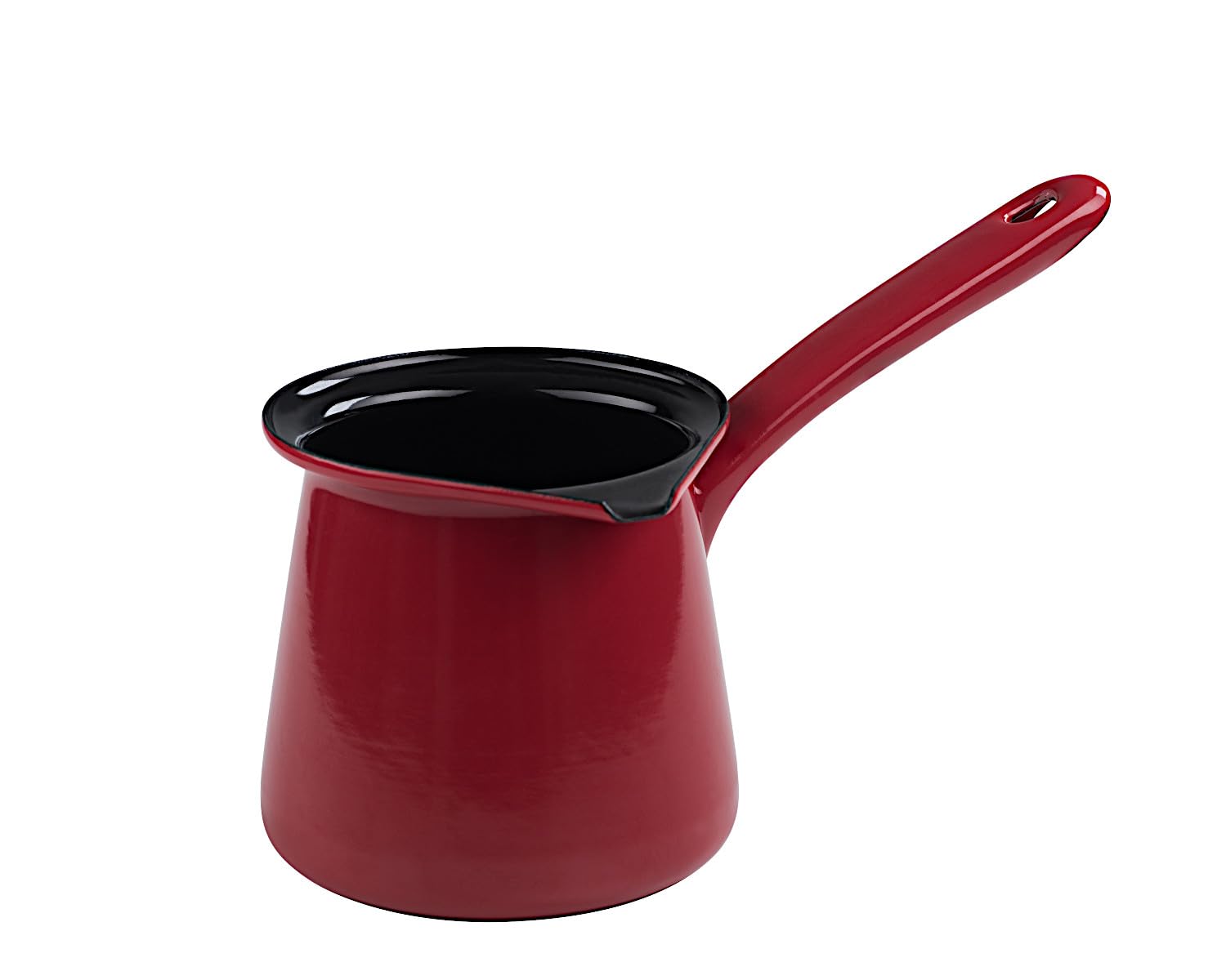 Riess, 0445-020, Coffee maker, CLASSIC - COLOR RED, diameter 11 cm, capacity 0.75 litre, height 10.5 cm, enamel, red/black, induction