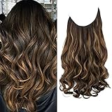 REECHO Halo Hair Extensions with Invisible Transparent Wire Adjustable Size Removable Secure Clips...