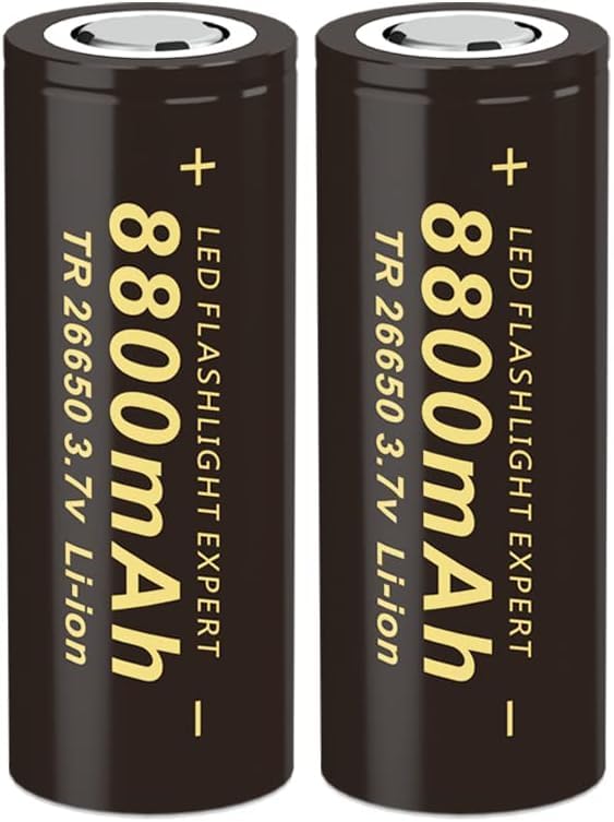 ZWDCVFGK La batería de 0,7 V y 8800 mAh es Adecuada, batería Recargable 26650, para Linterna Potente, Herramientas eléctricas y Juguetes, etc.