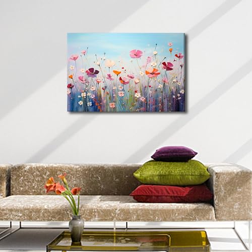 Tableau moderne fleurs pour habiller un mur de chambre vide - 2