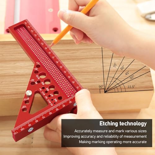 Règle de mesure multi-angle 3D pour projets de menuiserie et aménagement bois - 2