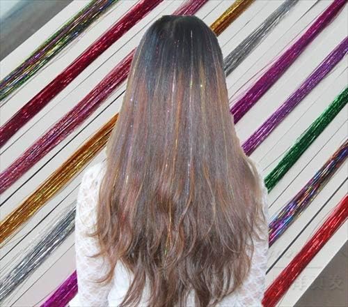 Amazon ラメタイプ カラーエクステ 全13色 キラキラ エクステンション 5mix エクステンション 通販