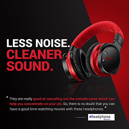 MOVSSOU E7 Active Noise Cancelling Headphones Bluetooth Headphones Wireless Headphones Over Ear with Microphone Deep… - Image 4