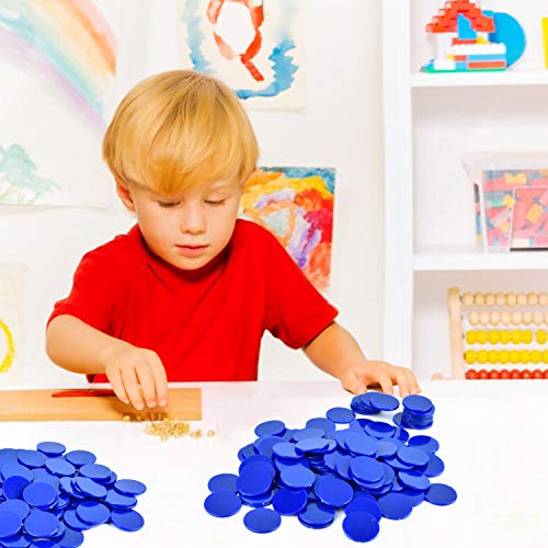image for Coopay 300 Pieces Plastic Learning Counters Disks Bingo Chip Counting 