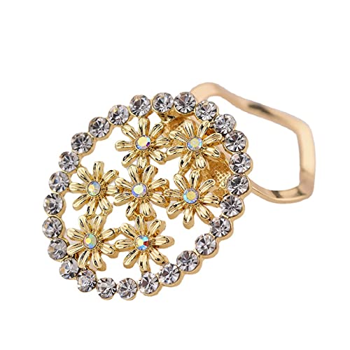 Broche broche châle noué anneau avec système anti-glisse pour foulard de soie