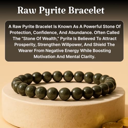 Image of Stone Bracelet for Men & Women | Natural Crystal for Wealth | Protection | Confidence & Success | Adjustable Healing Bracelet for Meditation | Reiki & Spiritual Energy