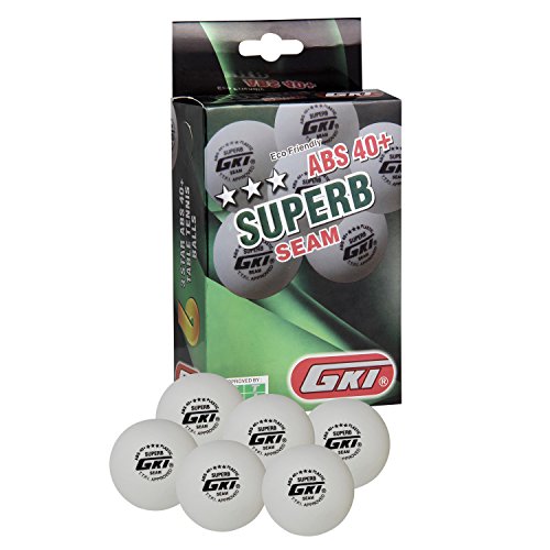 GKI Superb 3 Star ABS Plastic 40+ Table Tennis Ball, Pack of 48 (...