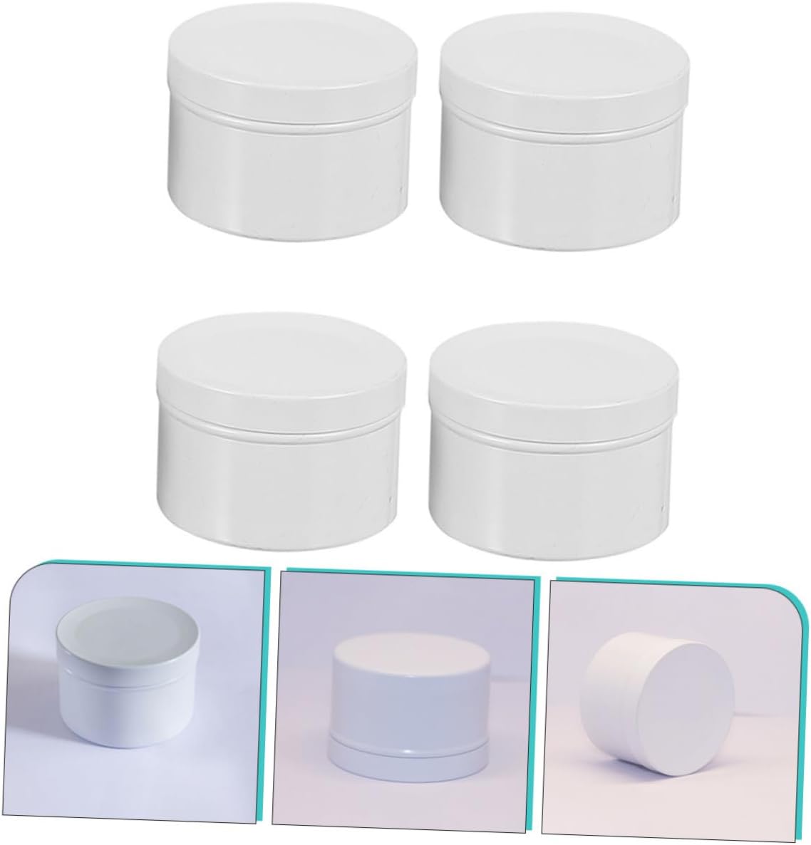 DOITOOL 4pcs Aluminum Candle Jars Empty Tins for Candle Making and Storage Modern Decorative Containers for Home Supplies for and Craft Projects
