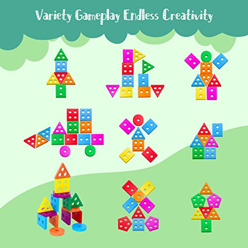 image for SpriteGru 36 PCS Preschool Wooden Educational Toys, Shape Color Recogn