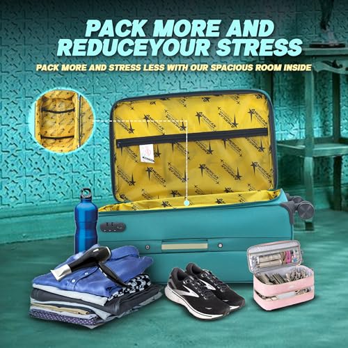 Image of TourisForever Trolley Bag Set-3 |Heavy-Duty Nylon | 3 Digit Number Lock | Cabin Medium Large, Expandable Travel Suitcase, Heavy-Duty Nylon, 3 Digit Number Lock, 360 Lego Wheels, Durable Handle