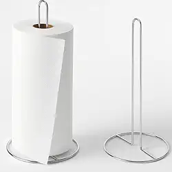 Porta Papel Toalha de Bancada Cozinha Inox Suporte Vertical para Rolo de Papel Toalha Design Moderno Antiderrapante Organizador Cozinha e Mesa Prático Resistente e Fácil de Usar