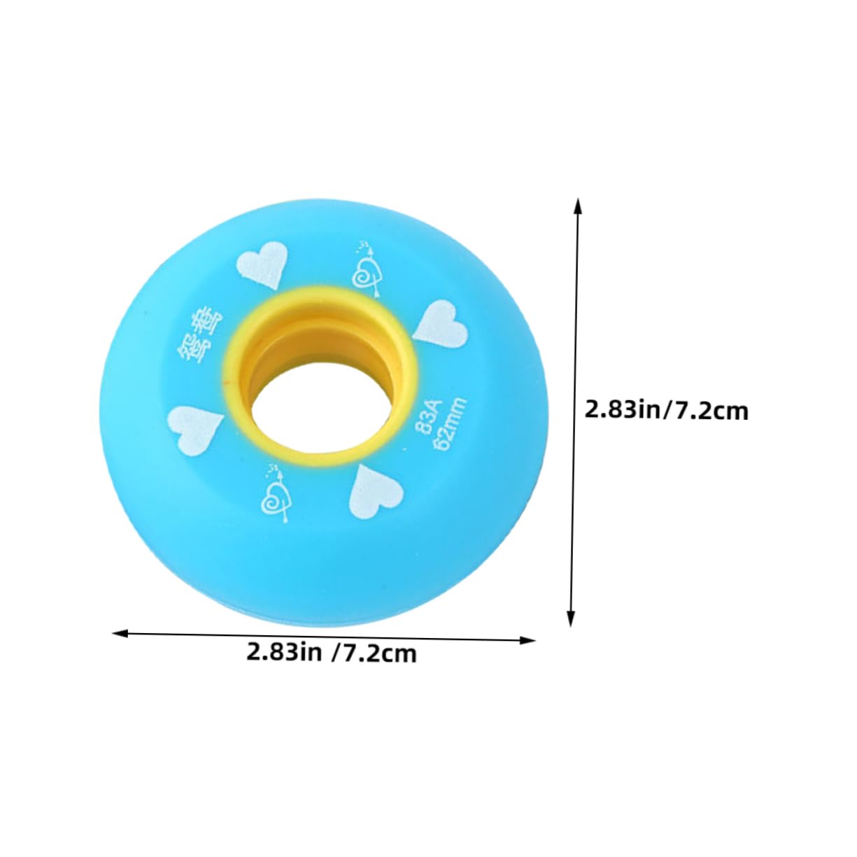 HONMEET Roller Skate Wheels Replacement 4pcs Skating Wheels for Indoor Roller Skating Durable Fashionable
