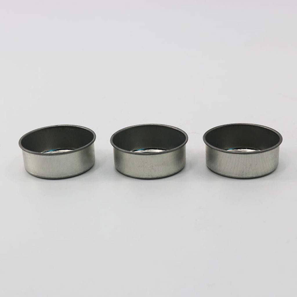 Stainless Steel Round Tealight Cup Holder Scented Candles Wax Bowl Mold for Home Bedroom Living Room Candlestick Holders for Taper Candles Set of 2