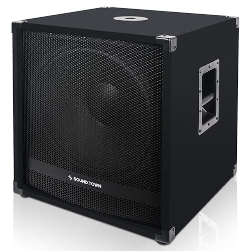 Image of Sound Town METIS Series Powered Subwoofer 2400 Watts 18 inch, with Class-D Amplifier, 4-inch Voice Coil, High-Pass Filter (METIS-18PWG)