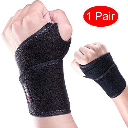 YOUNGDO verstellbar Handgelenkbandage Set/Handgelenkschoner/Handgelenkstütze für Kraftsport, Alltag Fitness, Crossfit, Fitness, Einstellbare Elastizität, Handumfang 14-28 cm