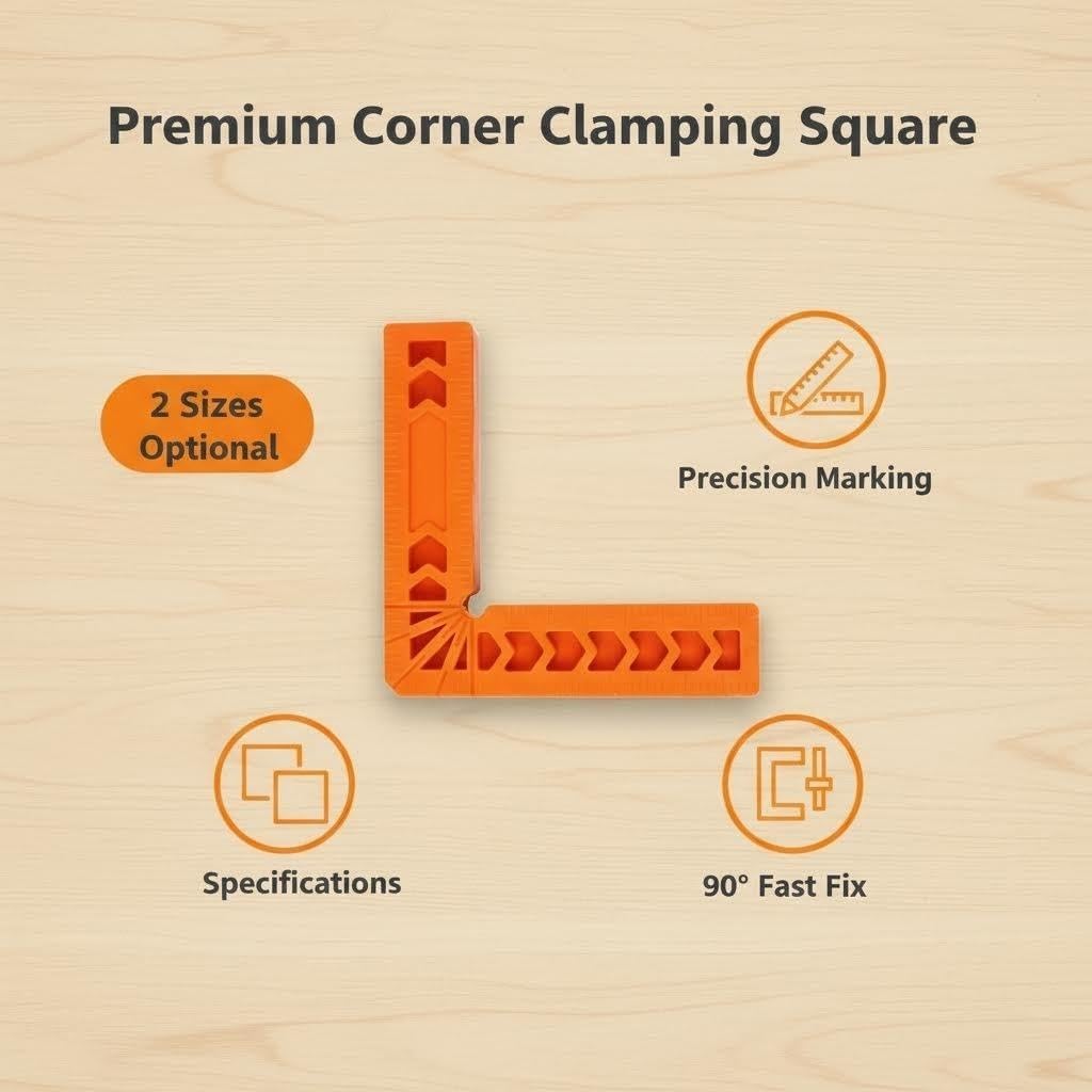 8 Pack 90 Degree Corner Clamps, Woodworking Positioning Squares 3" & 4"