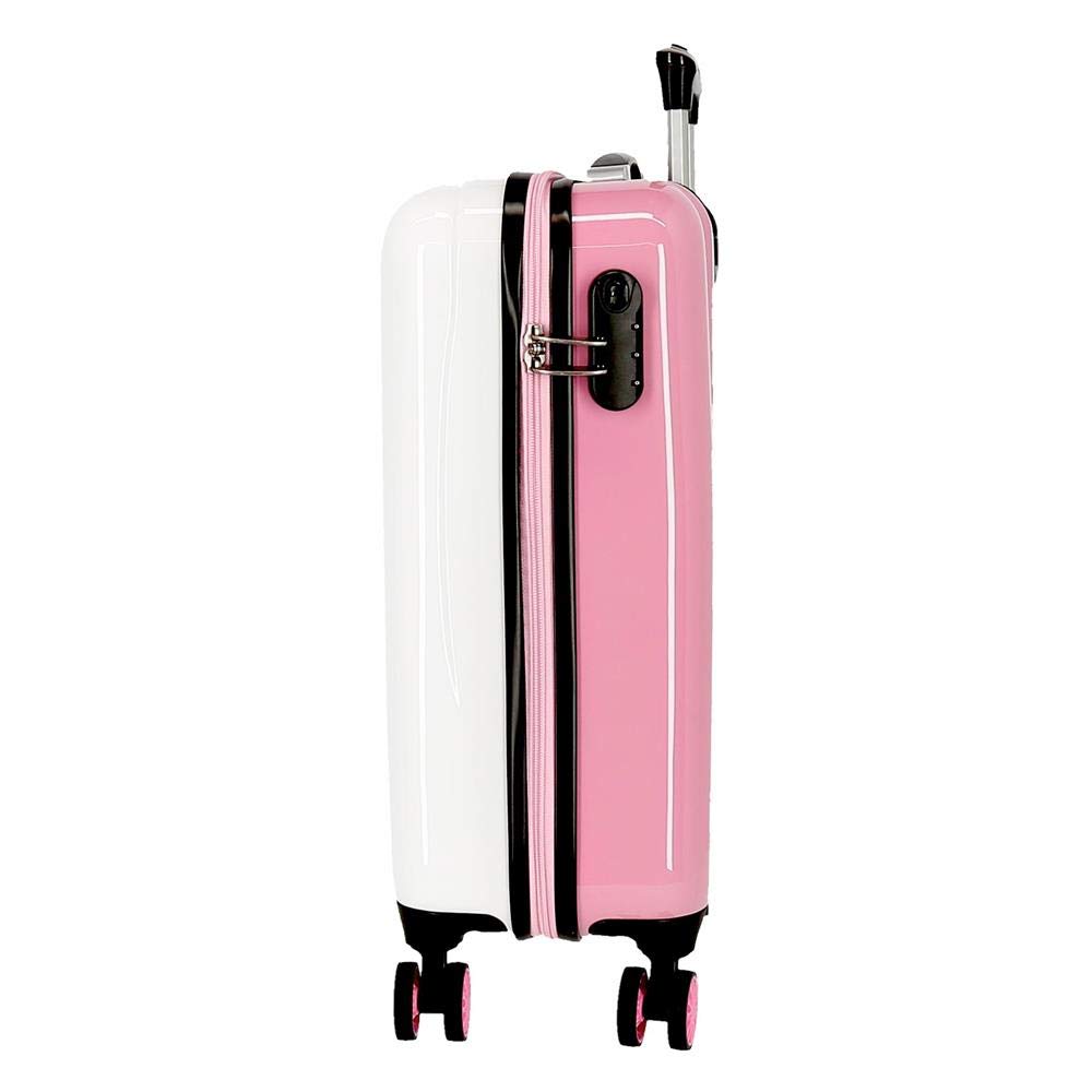 Disney Minnie Magic Kabinenkoffer Weiß 37x55x20 cms Hartschalen ABS Kombinationsschloss 33L 2,8Kgs 4 Doppelräder Handgepäck