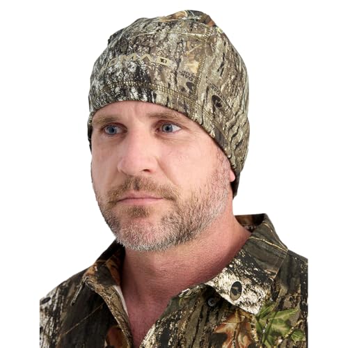 Nomad Mens Axe Beanie Hunting Hat Warm and Durable Lightweight Winter Cap for Cold-Weather Hunts Mossy Oak New Breakup Camo One Size