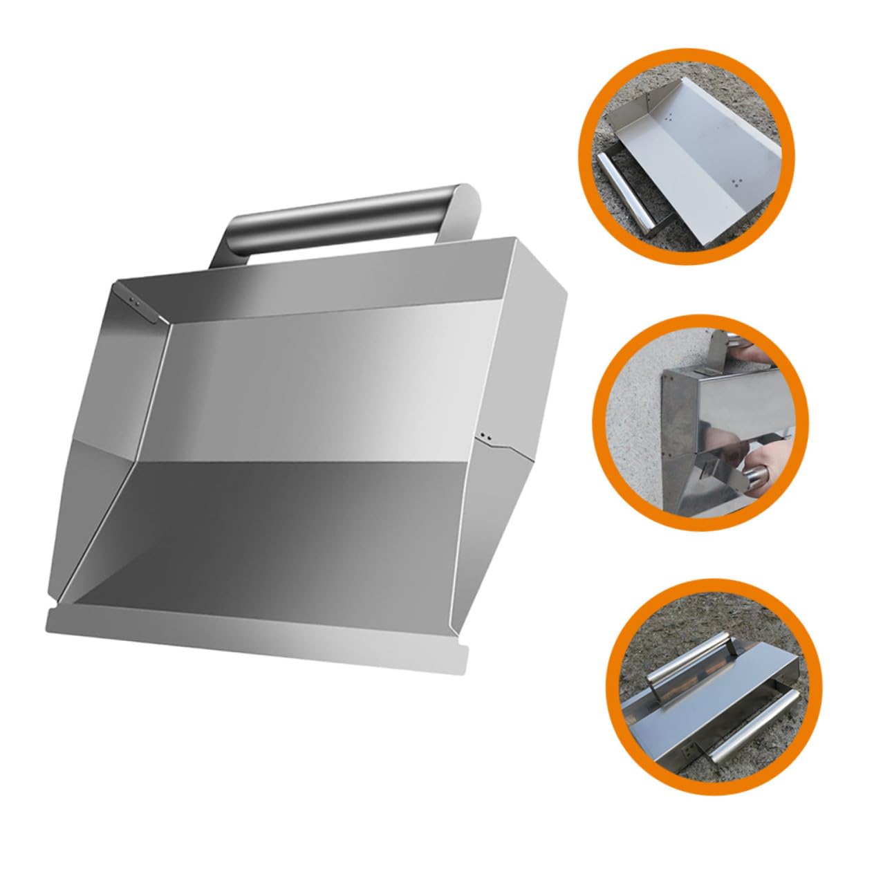 Frattazzo per Intonaco in Acciaio Inox Argento, Finitura Muratura | Leggero e Facile da Pulire, Resistente alla Ruggine, Uso Multiplo per Cemento e Stucco