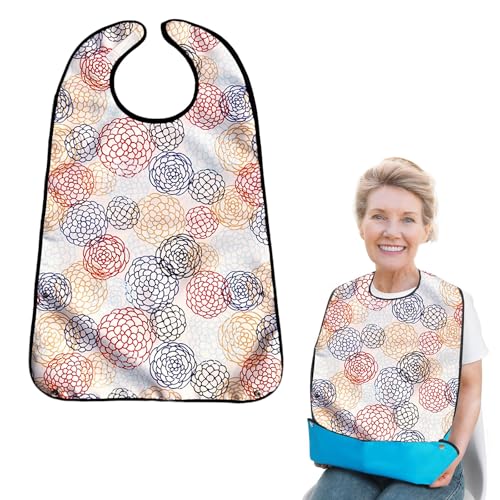 [HiLiBoom] 介護用エプロン 食事用エプロン 介護 介護用品 防水 汚れ防止 高耐久性 立体ポケット お手入れ簡単 よだれかけ 大人用 高齢者