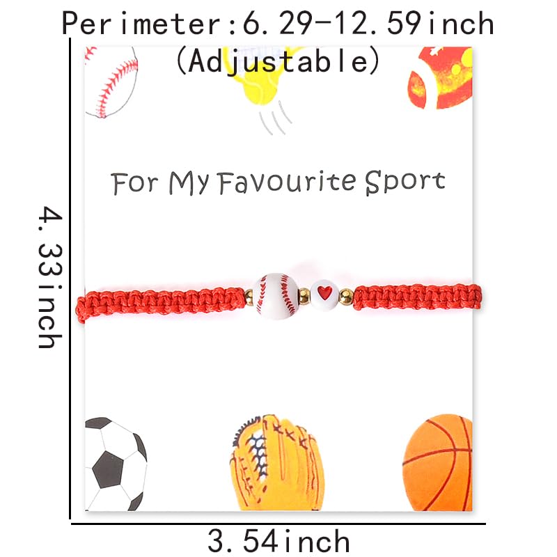 ShiQiao Spl Baseball Bracelet for Daughter Sister Niece Christmas Birthday Gifts for Baseball Fans Players Gifts Good Luck Gift for Baseball Team Inspirational Bracelet for Women Men Sports Bracelet