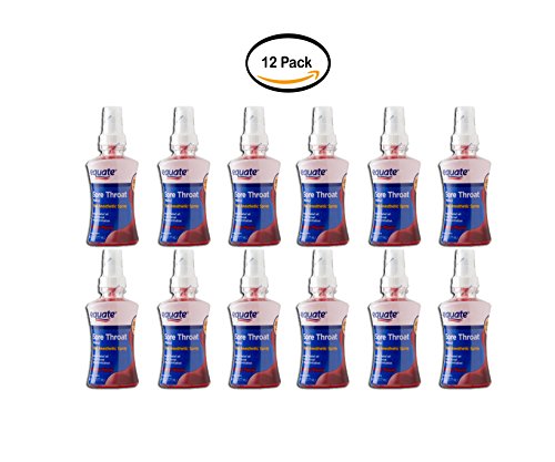 Pack of 12 - Equate Sore Throat Oral Anesthetic Cherry Flavor Spray, 6 Oz