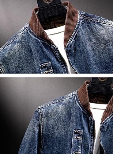 Amazon | 圧倒的 ブリーチ ウォッシュド デニム ボンバー