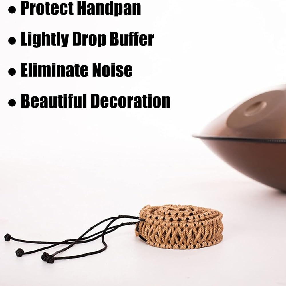 Corde de rotin de décoration de handpan, corde de tambour de langue faite à la main, rotin tressé fait à la main, tambour de casserole de protection de main, pour tambours de 22 pouces