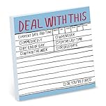 1-Count Knock Knock Deal with This Hand-Lettered Sticky Notes, to Do Pads, 3 x 3-inches Each