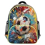 Photo Gallery dusviba zaino per bambini vintage con motivo palla da calcio, zaino per bambini e ragazze da 36 cm, impermeabile, casual, per scuola materna, scuola materna, leggero, con cinturino sul petto Photo Gallery dusviba zaino per bambini vintage con motivo palla da calcio, zaino per bambini e ragazze da 36 cm, impermeabile, casual, per scuola materna, scuola materna, leggero, con cinturino sul petto