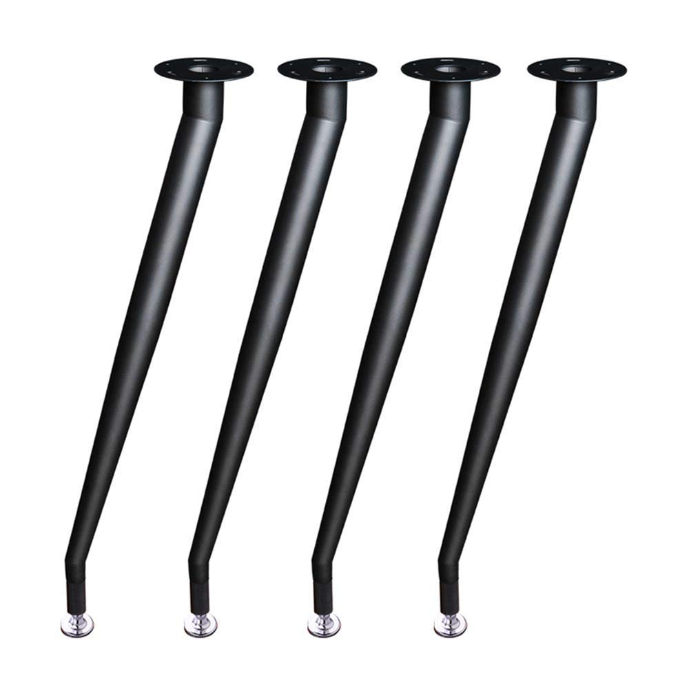 Set di 4 gambe in metallo per tavolo in ferro battuto, a cono obliquo, gambe da scrivania per tavolino da caffè in vetro, piedini di ricambio personalizzabili