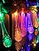 Lareinae Solar String Lights, Outdoor Waterproof Fairy Light 19.7ft 30 LED Multi Color Waterdrop Lighting for Christmas, Garden Patio Indoor Party, Bedroom, Xmas, Yard, Proch Decoration
