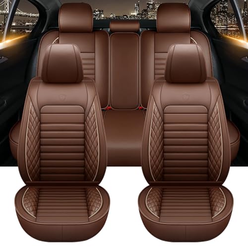 車シートカバー トヨタ シエンタ SIENTA 170系 10系 適合 シートカバー 5席 レザー素材 滑り止め 磨耗に強い 取付簡単 内装アクセサリー(茶色,標準版)