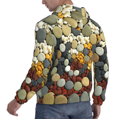 Pull à capuche classique en polaire homme au design imprimé chic