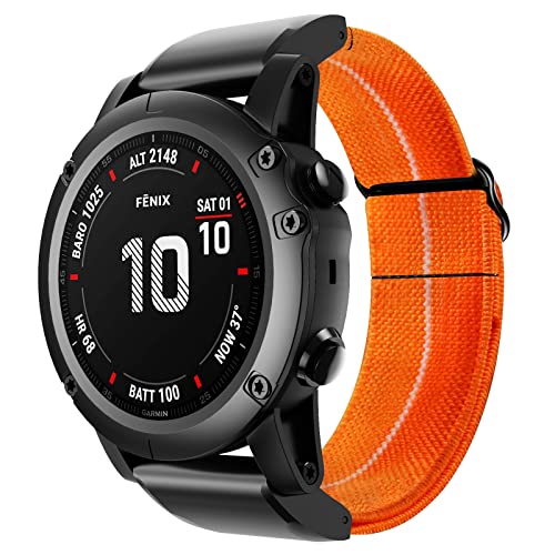 Nylon sangle de montre 22mm orange compatible Forerunner 935 bracelet - 4