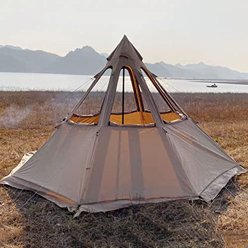 Tenten Buitenkampeertenten 4 personen - Draagbare waterdichte piramide-tipi-tent Octagon Tipi-tent for volwassenen Indiase tenten met fornuisgat Camping Steeple Yurt-tent - Afbeelding 7