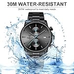 GOLDEN HOUR Fashion Business Mens Watches with Stainless Steel Waterproof Chronograph Quartz Watch for Men, Auto Date - Image 5